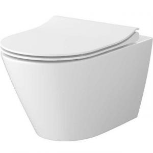 Zestaw C199 miska zawieszana CITY PRO OVAL VORTEX , deska City Oval slim