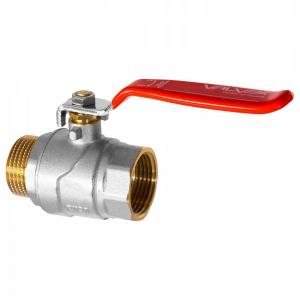Kurek kulowy OMAX DN25-PN30-DSt (F/M) z dławikiem z dźwignią stalową (DSt)