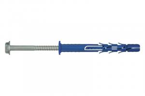 FF1 Kołek ramowy poliamidowy 10x300 mm z kołnierzem, Wkręt ocynk galwaniczn