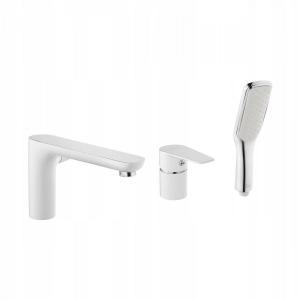 Bateria wannowa INVENA DOKOS BIAŁY CHROM 3 otworowa 48h