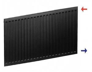 Grzejnik POLSKI STALOWY INVENA RAL 9005 C11 600x400 C 11 Boczny CZARNY