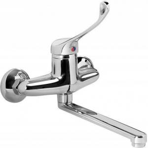 VALVEX Bateria ścienna Medica dwuotworowa z długą wylewką chrom