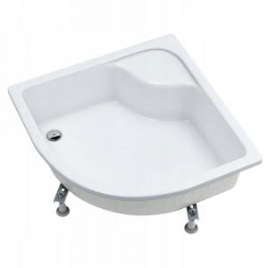 SCHEDPOL Brodzik akrylowy Doris Standard Plus 90x90x28 cm R55 półokrągły