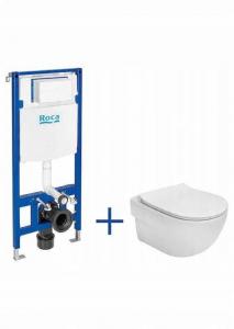 Zestaw: Stelaż DUPLO ONE 3/6L Miska wisząca MERIDIAN COMPACTO RL Deska SLIM