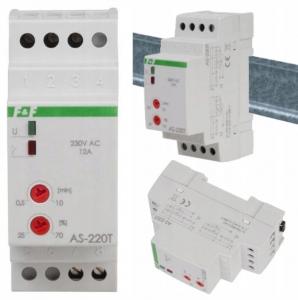 Automat schodowy do LED 230V AC z sygnalizacją wyłączenie i przeciwblokadą.