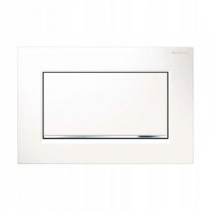 GEBERIT Przycisk spłukujący Sigma30 1M, przedni, biały-chrom bł.-biały