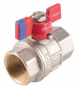 Zawór kulowy nakrętno-nakrętny z motylkiem, 1 1/4, F-Power