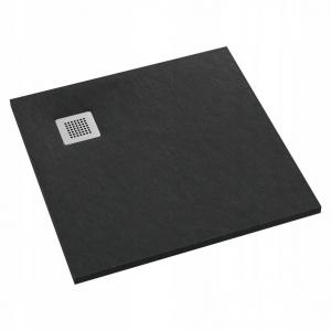 SCHEDPOL Brodzik kompozyt Kalait Stabilsound Plus Black Stone 80x80 z M2