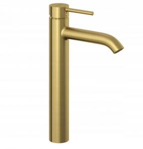 Bateria umywalkowa stojąca wysoka KLUDI BOZZ 1-uchwyt 1-otw. złoty szczotk