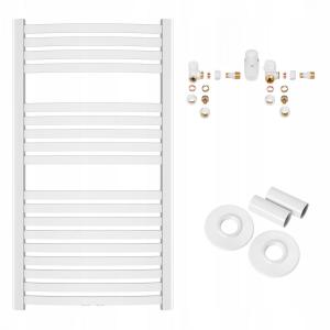 INVENA GRZEJNIK ŁAZ. 540X1000 + KPL. OSIOWY + MASKOWNICA POJ. - BIAŁY