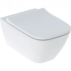 Zestaw wiszącej miski WC Smyle Square lejowa, B35.5 cm, H37.5 cm, T54 cm, u
