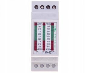 F&F Wskaźnik napięcia WN-723 trójfazowy, zakres: 3x200÷250V, 2 moduły