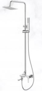 INVENA DESZCZOWNIA Z BATERIĄ WANN-NATR GLAMOUR INVENA TREND CHROM