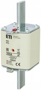 ETI Wkładka topikowa przemysłowa szybka NH2/WT2 GF 355A/500V