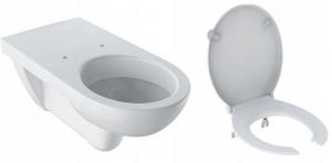 Miska wisząca WC Selnova Comfort lejowa, B35.5 cm, H34 cm, T70 cm, długa, d