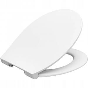 Deska wc slim duroplast wolnoopadająca, łatwy demontaż, zawiasy metalowe (m