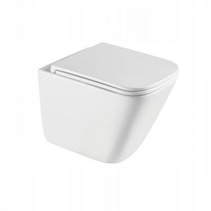 INVENA MISKA WC PODWIESZANA, QFS, PATRAS KWADRATOWA, Z DESKĄ WOLNOOPADAJĄCĄ