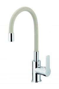 Bateria kuchenna stojąca ARMATURA KRAKÓW RUMBA 1-otw. mosiężna chrom/czarny