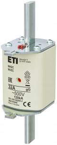 ETI Wkładka topikowa przemysłowa zwłoczna KOMBI NH2C gG 32A/500V
