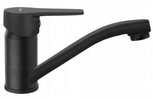 FERRO Bateria umywalkowa RITTO BLACK stojąca z obrotową wylewką, czarny