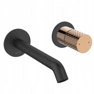 INVENA BATERIA UMYWALKOWA PODTYNK MOONLIGHT INVENA TREND CZARNY/ROSE GOLD