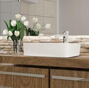 INVENA UMYWALKA NABLATOWA PAROS INVENA TREND 48,5 CM PROSTOKĄTNA