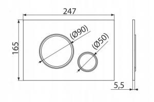 Przycisk sterujący ALCADRAIN THIN do systemów podtynk biały połysk/złoty