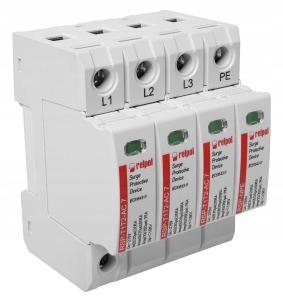 Ogranicznik przepięć typ T1+T2, 4 bieguny , Limp: 7 kA (10/350), In: 20kA (