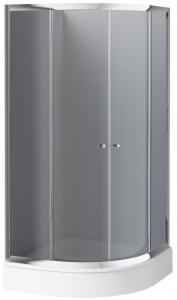 INVENA KABINA NATR.PÓŁOK.VITORIA 80X80 PR.CHROM SZK. GRAFIT