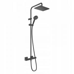 HANSGROHE Zestaw prysznicowy 1 jet HANSGROHE Vernis Shape 230 czarny matowy