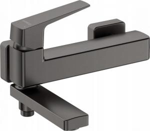 DEANTE Bateria wannowa Blur, titanium, ścienna - ze składaną wylewką