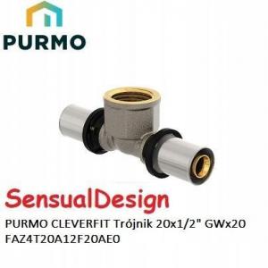 Trójnik PURMO CLEVERFIT, odejście z gwintem wewnetrznym 20x1/2 GWx20