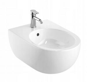 Bidet wiszący Selnova B36 cm, H26 cm, T53 cm, ukryte mocowania, z przelewem