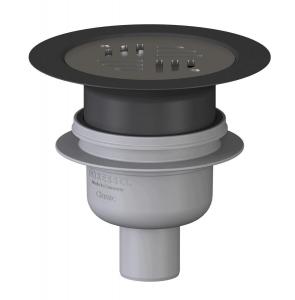 Wpust Classic do wykładzin PVC, odpływ pionowy DN50, syfon wodny 50mm, z ru