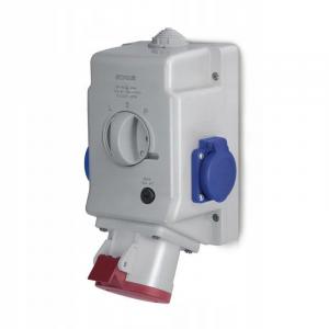 Gniazdo natynkowe OPTIMA-COMBI 3P+N+E 16A + 2x230V z przełącznikiem L-0-P