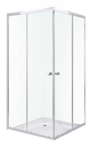 INVENA KABINA NATRYSKOWA KWADRATOWA PARLA 80X80 CHROM SZKŁO CLEAR