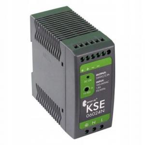 Zasilacz impulsowy KSR 06024 230/ 24VDC 2,5A na szynę DIN TH-35 stabilizowa