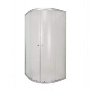 INVENA KABINA NATRYSK. PÓŁOKR.VITORIA 90X90 PROF.SATYNA SZKŁO MROŻONE
