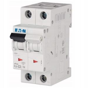 EATON Wyłącznik nadprądowy 6kA PL6-C2/1N