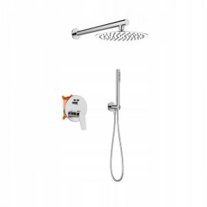 INVENA ZESTAW PODTYNKOWY Z BATERIĄ PODTYNKOWĄ 2F ALONIA INVENA TREND, CHROM