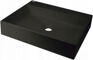 DEANTE Umywalka granitowa stawiana na blat - 500x400 mm Correo, nero