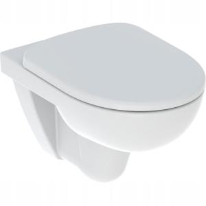 Zestaw wiszącej miski WC Selnova, lejowa, B36 cm, H39 cm, T53 cm, Rimfree,