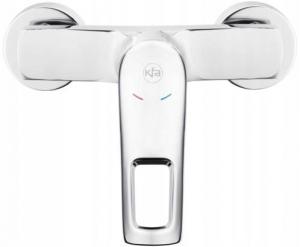 Bateria natryskowa ścienna ARMATURA KRAKÓW ANGELIT 2ot mosiężna biała-chrom