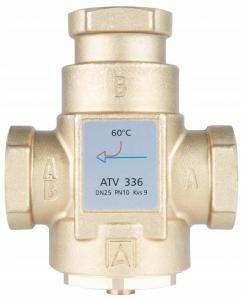 AFRISO Zawór temperaturowy ATV 336, DN25, Rp 1 cal, kvs 9, 60°C