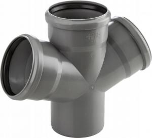 Czwórnik HT jednopłaszczyznowy 50x50x50x50/67 popiel sanitarny