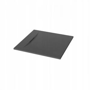 BRODZIK PRYSZNICOWY KWADRATOWY ALVERO INVENA TREND, 80X80 CM CZARNY