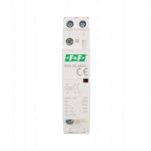 F&F Stycznikmodułowy na szynę, styki 2xNO, 25A, 24V DC