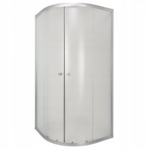 INVENA KABINA NATR.PÓŁOK.VITORIA 90X90 PR.CHROM SZK. GRAFIT