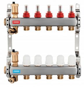Rozdzielacz 9-ob FERRO RED INOX Premium 3/4GW