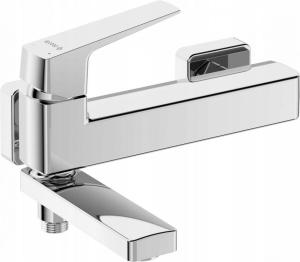 DEANTE Bateria wannowa Blur, chrom, ścienna - ze składaną wylewką